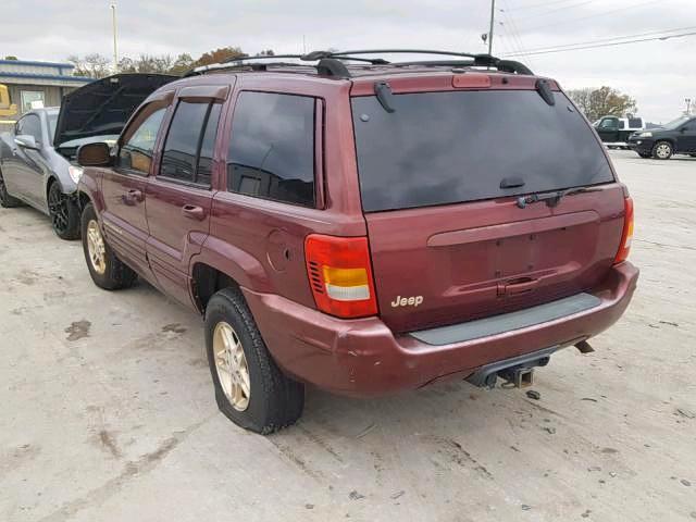 1J4G268S0XC639886 - 1999 JEEP GRAND CHER BURGUNDY photo 3