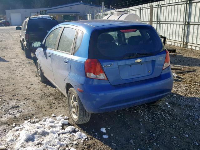 KL1TD66618B257384 - 2008 CHEVROLET AVEO BASE Mavi foto 3