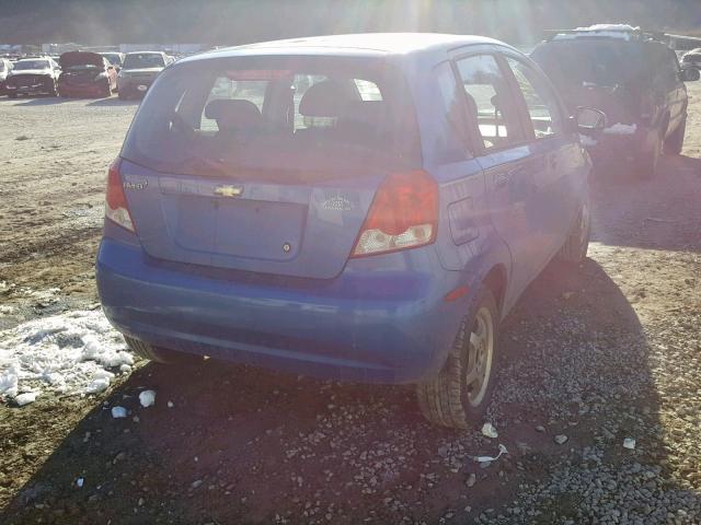 KL1TD66618B257384 - 2008 CHEVROLET AVEO BASE Mavi foto 4