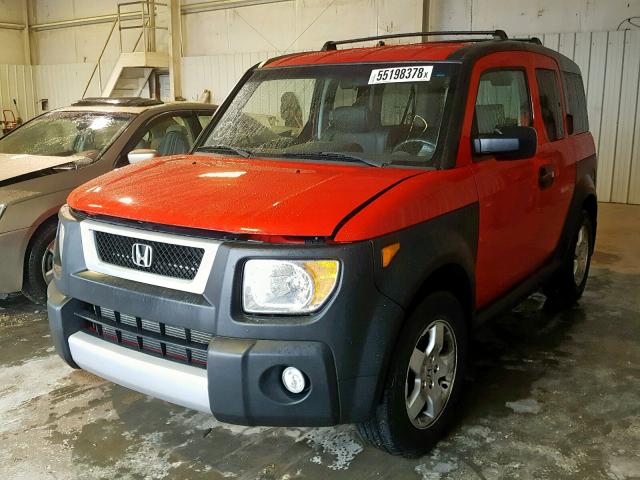 5J6YH28605L012228 - 2005 HONDA ELEMENT EX RED photo 2