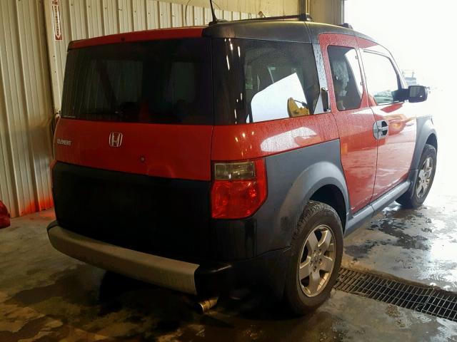 5J6YH28605L012228 - 2005 HONDA ELEMENT EX RED photo 4