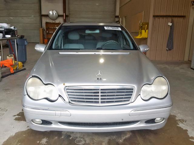 WDBRF61J01F122998 - 2001 MERCEDES-BENZ C240 SILVER photo 9