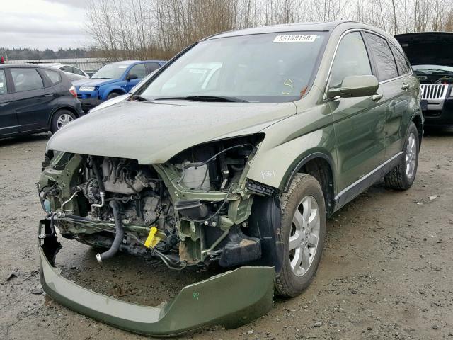 JHLRE48747C122261 - 2007 HONDA CR-V EXL GREEN photo 2