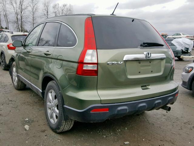 JHLRE48747C122261 - 2007 HONDA CR-V EXL GREEN photo 3