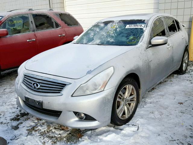 JN1CV6AR9AM253166 - 2010 INFINITI G37 GRAY photo 2