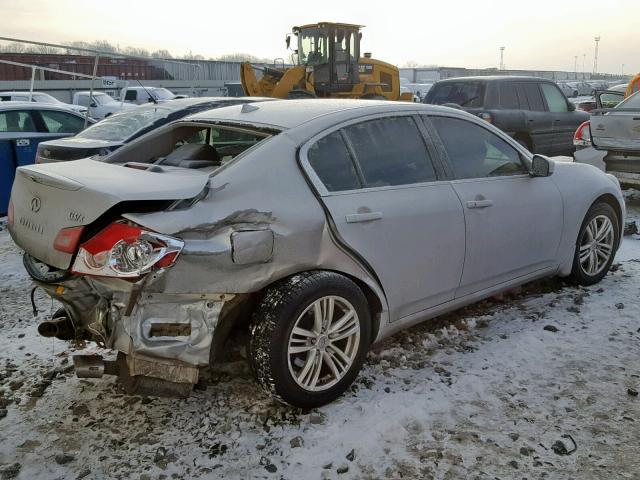 JN1CV6AR9AM253166 - 2010 INFINITI G37 GRAY photo 4