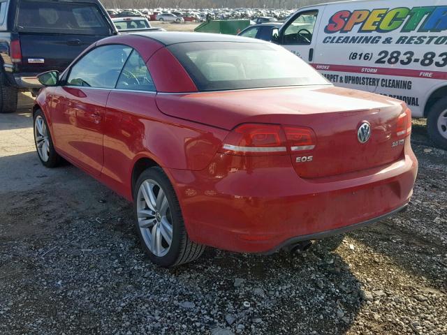 WVWFW7AHXCV002044 - 2012 VOLKSWAGEN EOS LUX 红色 照片 3