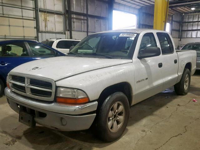 1B7HL2AN31S237913 - 2001 DODGE DAKOTA QUA WHITE photo 2