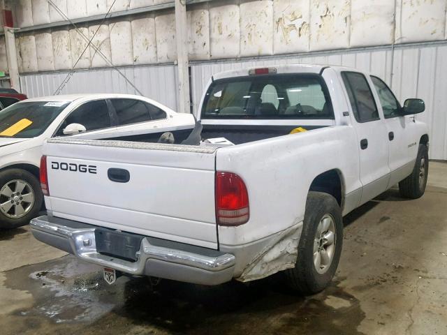 1B7HL2AN31S237913 - 2001 DODGE DAKOTA QUA WHITE photo 4