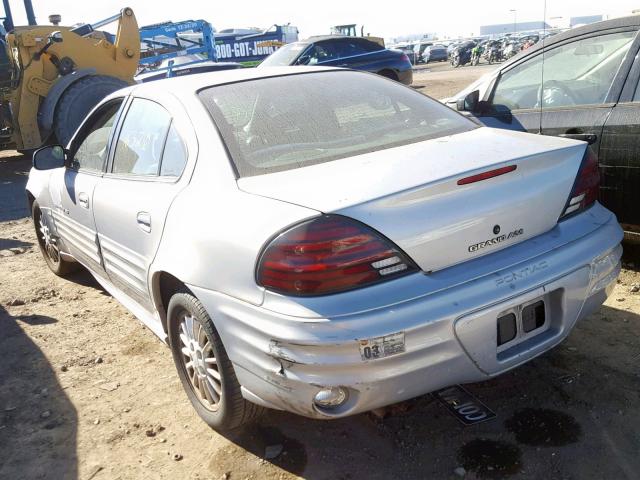 1G2NG52E9YM862763 - 2000 PONTIAC GRAND AM S SILVER photo 3