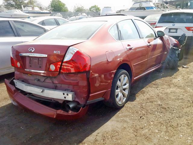 JNKAY01E06M111235 - 2006 INFINITI M35 BASE BURGUNDY photo 4