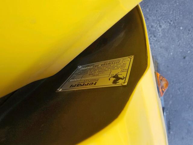 ZFFEW58A750144250 - 2005 FERRARI F430 YELLOW photo 10