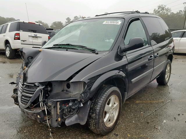 1D4GP45R85B161509 - 2005 DODGE CARAVAN SX BLACK photo 2