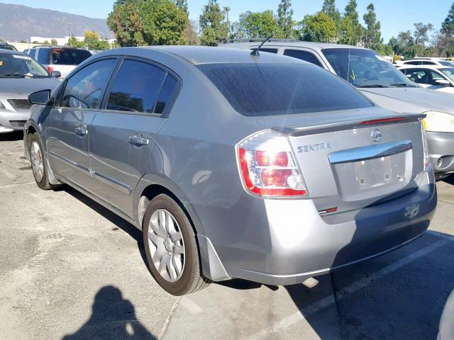 3N1AB6AP1CL680207 - 2012 NISSAN SENTRA 2.0 GRAY photo 3