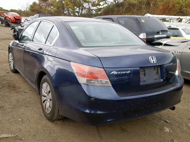 1HGCP2F35AA176898 - 2010 HONDA ACCORD LX BLUE photo 3