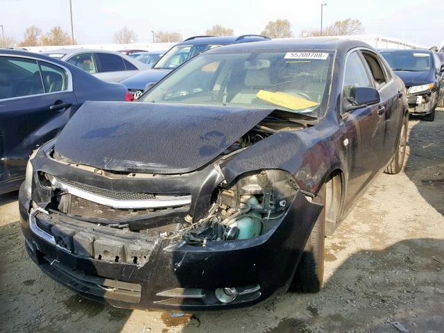 1G1ZJ57B38F259401 - 2008 CHEVROLET MALIBU 2LT BLACK photo 2