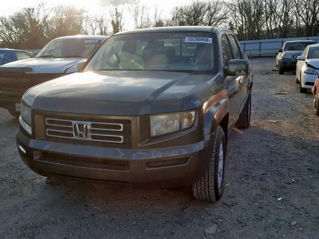 2HJYK16586H534062 - 2006 HONDA RIDGELINE GREEN photo 2