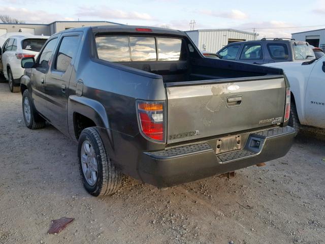 2HJYK16586H534062 - 2006 HONDA RIDGELINE GREEN photo 3