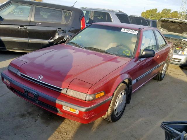 1HGCA6283KA015932 - 1989 HONDA ACCORD LXI MAROON photo 2