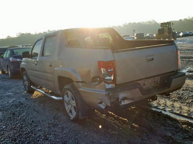 5FPYK16519B104458 - 2009 HONDA RIDGELINE GRAY photo 3