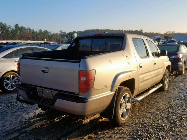 5FPYK16519B104458 - 2009 HONDA RIDGELINE GRAY photo 4