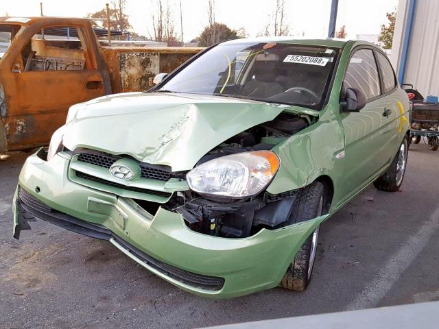 KMHCM36C99U125150 - 2009 HYUNDAI ACCENT GS GREEN photo 2