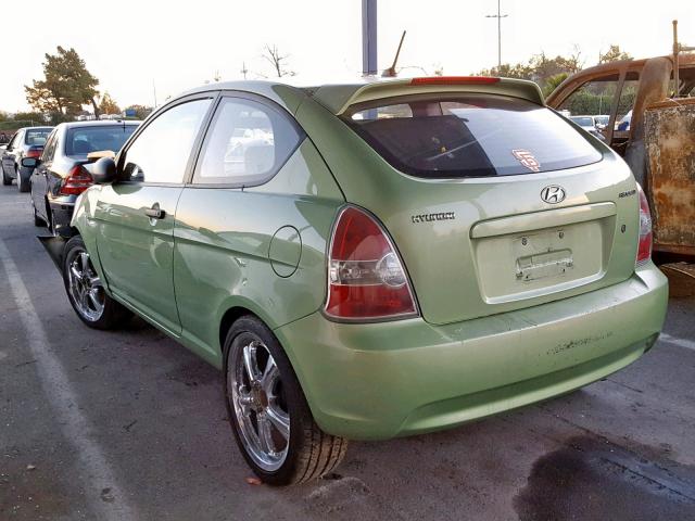 KMHCM36C99U125150 - 2009 HYUNDAI ACCENT GS GREEN photo 3