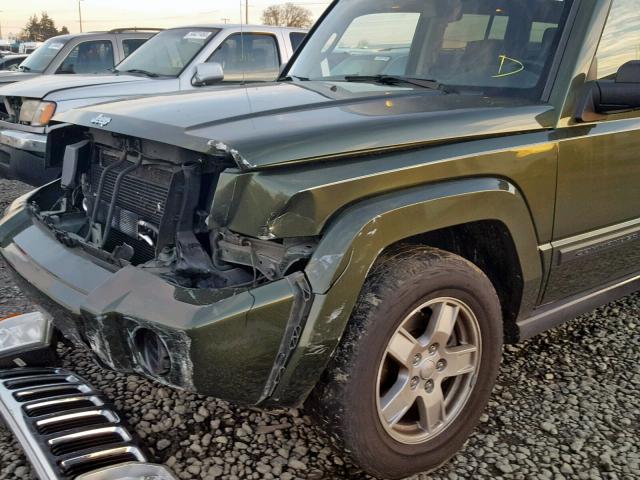 1J8HG48K97C598246 - 2007 JEEP COMMANDER GREEN photo 10