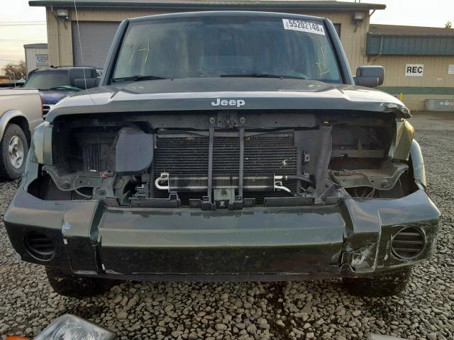 1J8HG48K97C598246 - 2007 JEEP COMMANDER GREEN photo 9