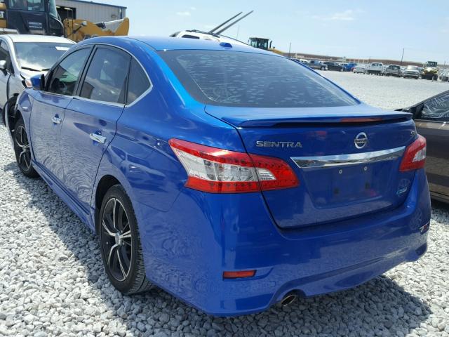 3N1AB7AP2DL763457 - 2013 NISSAN SENTRA BLUE photo 3