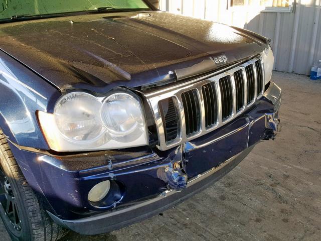 1J8HR58215C637909 - 2005 JEEP GRAND CHER BLUE photo 9