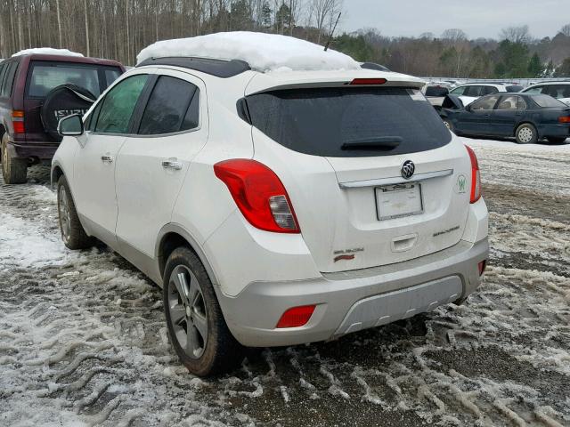 KL4CJBSB9EB535614 - 2014 BUICK ENCORE CON WHITE photo 3