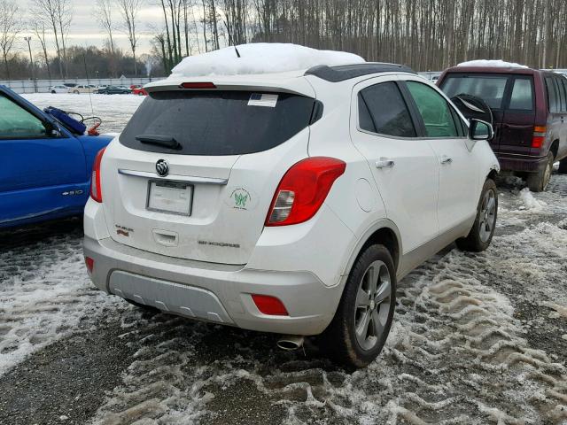 KL4CJBSB9EB535614 - 2014 BUICK ENCORE CON WHITE photo 4