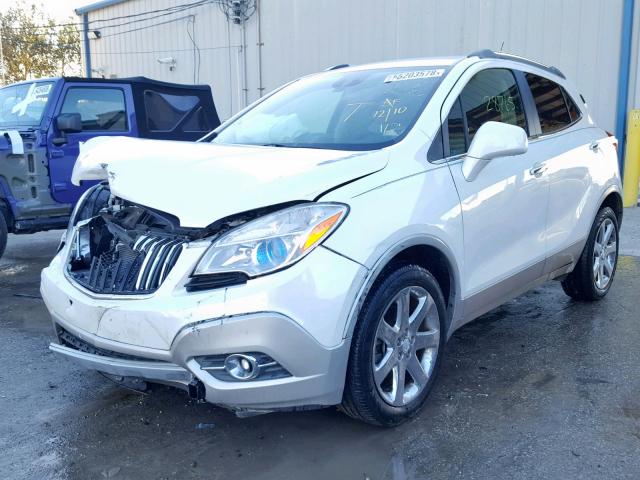 KL4CJCSB6DB114390 - 2013 BUICK ENCORE WHITE photo 2