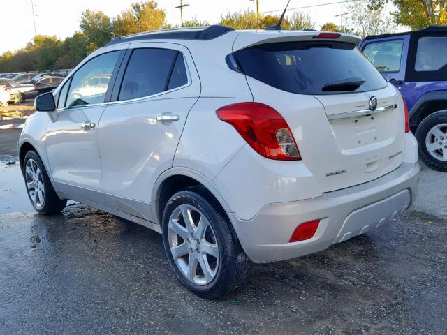 KL4CJCSB6DB114390 - 2013 BUICK ENCORE WHITE photo 3