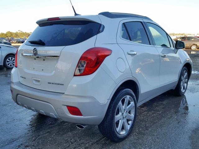 KL4CJCSB6DB114390 - 2013 BUICK ENCORE WHITE photo 4