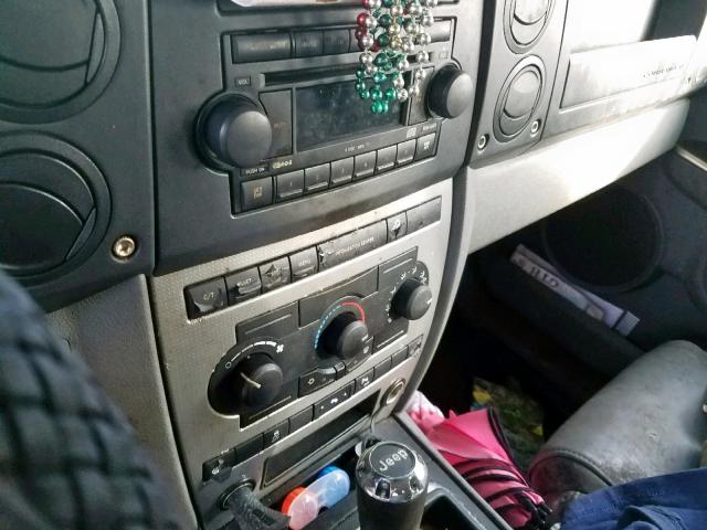 1J8HG48KX6C104989 - 2006 JEEP COMMANDER ვერცხლისფერი ფოტო 9