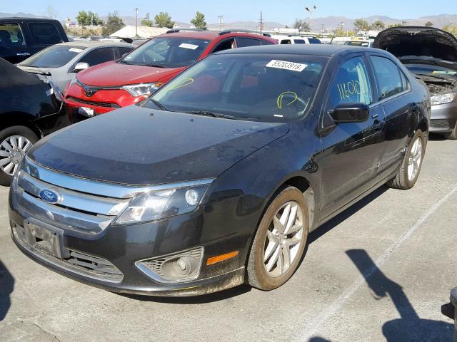 3FAHP0JA5AR403372 - 2010 FORD FUSION SEL BLACK photo 2