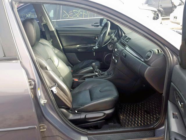 JM1BK323471742515 - 2007 MAZDA 3 S GRAY photo 5