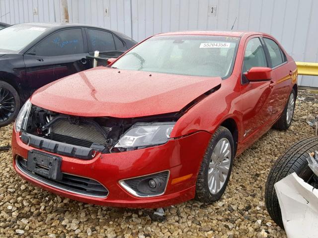 3FADP0L37CR210513 - 2012 FORD FUSION HYB RED photo 2