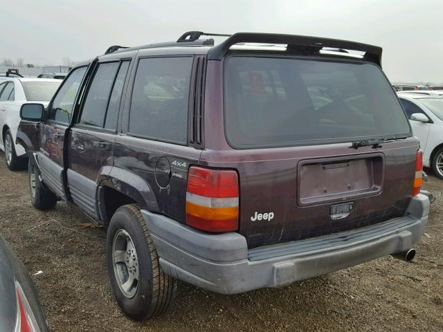 1J4GZ58S6TC325711 - 1996 JEEP GRAND CHER MAROON photo 3