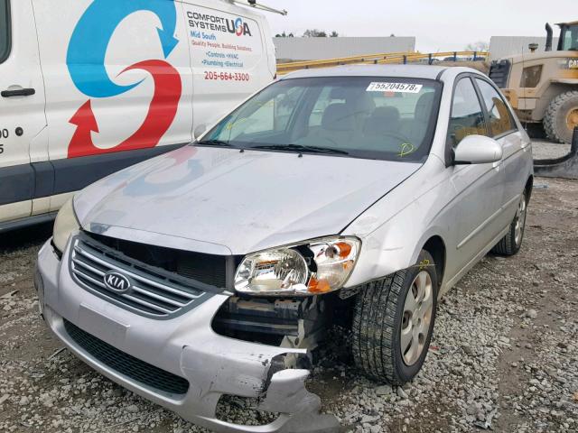 KNAFE121285500521 - 2008 KIA SPECTRA EX SILVER photo 2