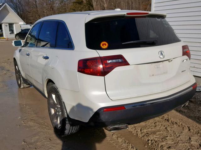 2HNYD2H67DH519831 - 2013 ACURA MDX ADVANC WHITE photo 3