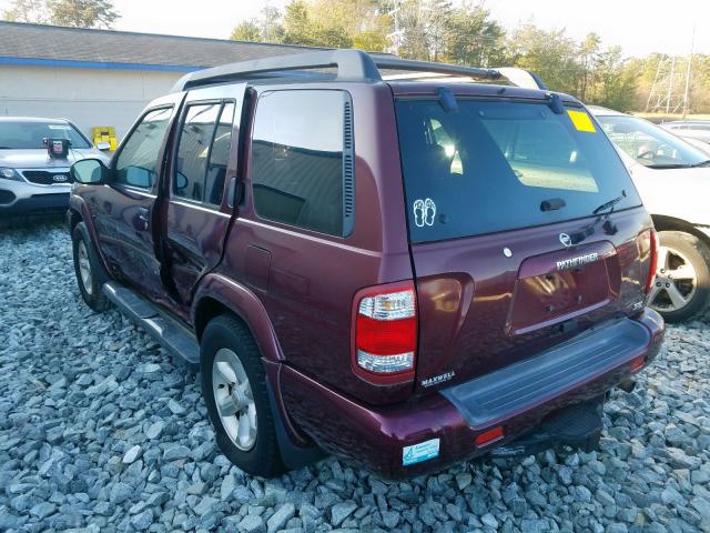 JN8DR09Y83W816122 - 2003 NISSAN PATHFINDER BURGUNDY photo 3