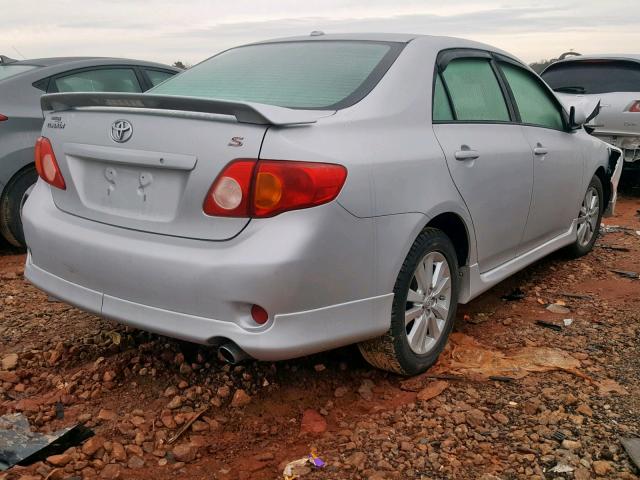 1NXBU40E79Z115678 - 2009 TOYOTA COROLLA BA SILVER photo 4