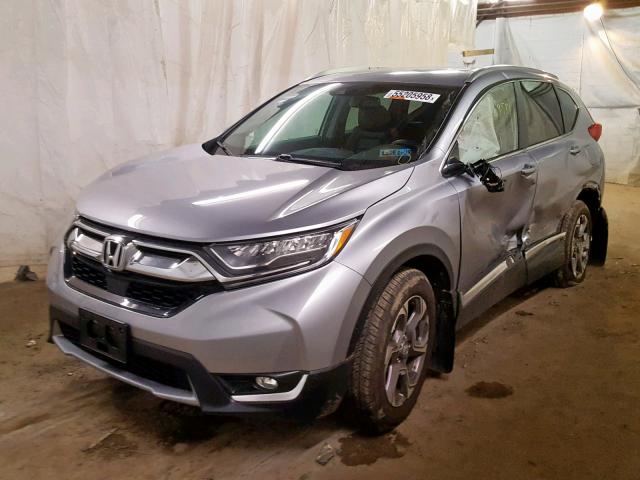 2HKRW2H93JH640910 - 2018 HONDA CR-V TOURI SILVER photo 2