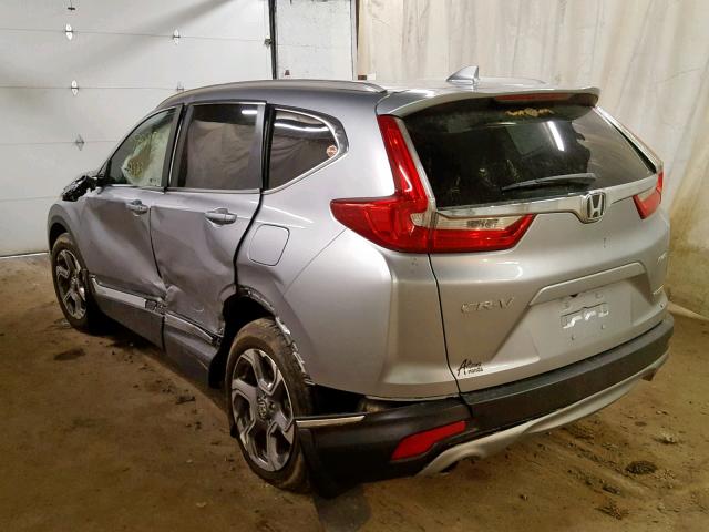 2HKRW2H93JH640910 - 2018 HONDA CR-V TOURI SILVER photo 3