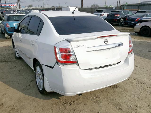 3N1AB6AP1CL774040 - 2012 NISSAN SENTRA 2.0 WHITE photo 3