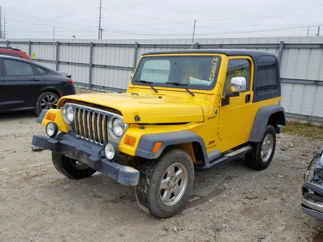 1J4FA49S95P379396 - 2005 JEEP WRANGLER / YELLOW photo 2