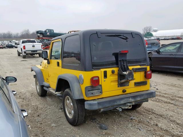 1J4FA49S95P379396 - 2005 JEEP WRANGLER / YELLOW photo 3